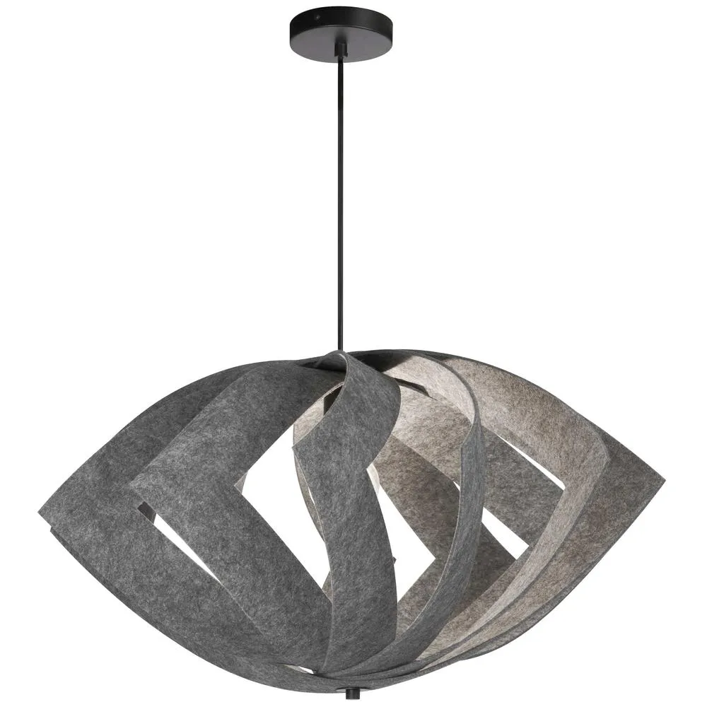 1 Light Modern Luxury Grey Shade Incandescent Pendant Chandelier