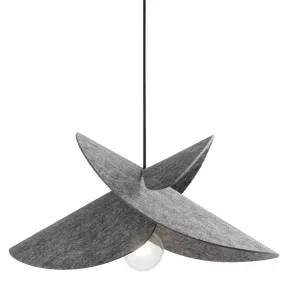 1 Modern Light Felt Shade Incandescent Pendant