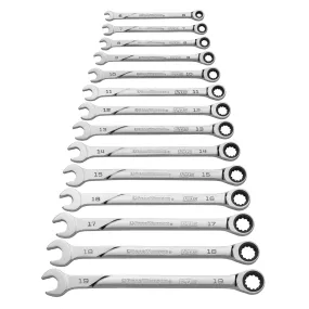 120XP Universal Spline Metric XL Combination Ratcheting Wrenches, 14 Piece Set