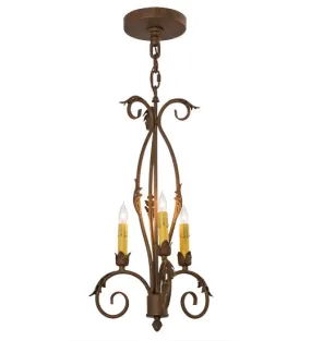 12"W Alexandria 3 Lt Victorian Chandelier