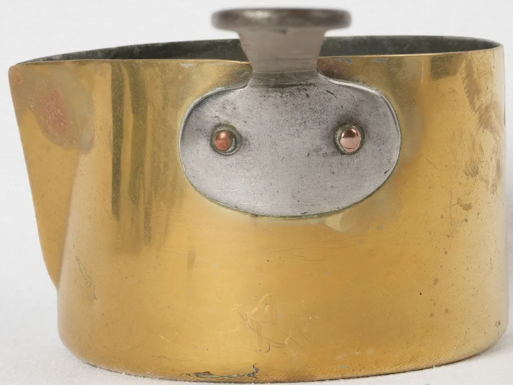 18th-century French copper saucepan w/ pouring beak for sugar & nougat