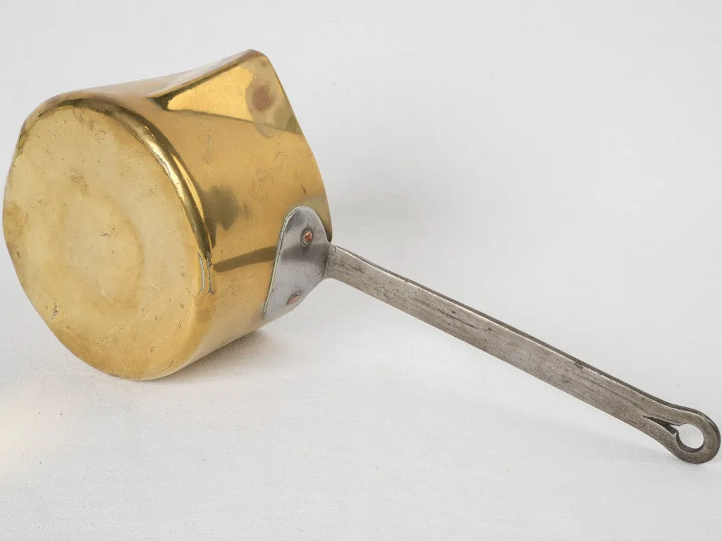 18th-century French copper saucepan w/ pouring beak for sugar & nougat