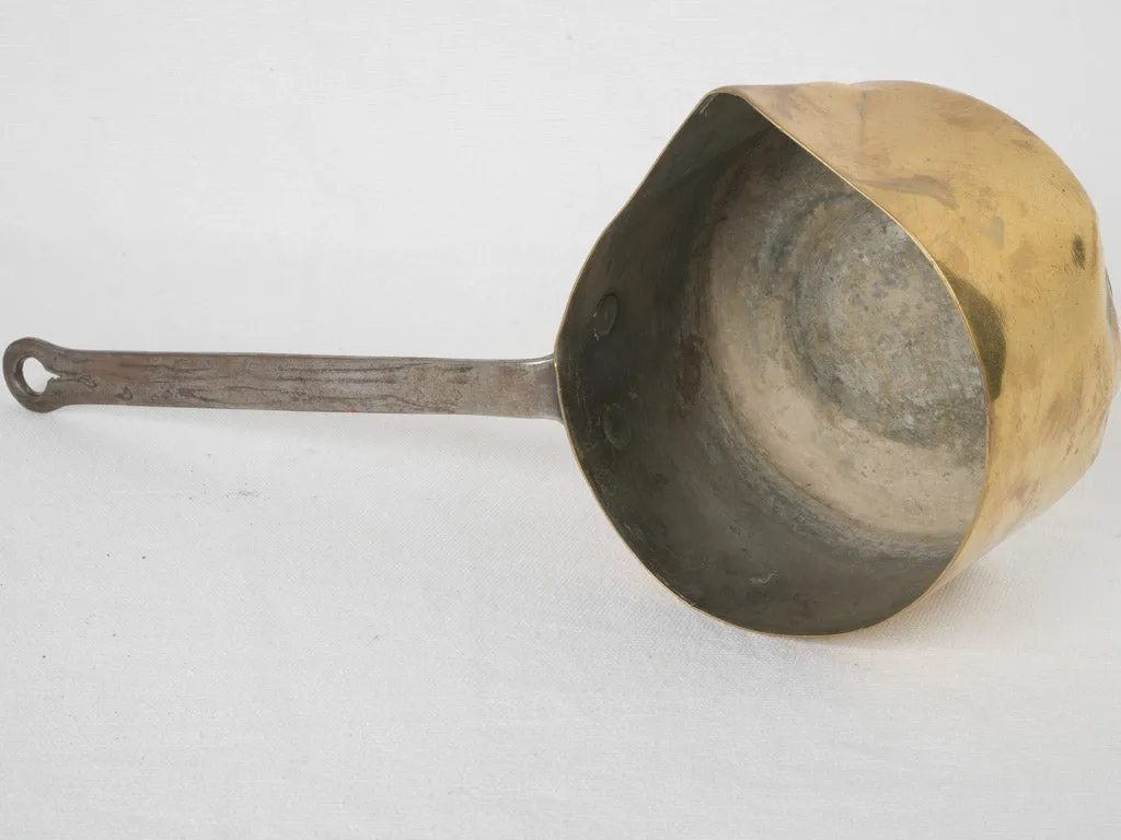 18th-century French copper saucepan w/ pouring beak for sugar & nougat