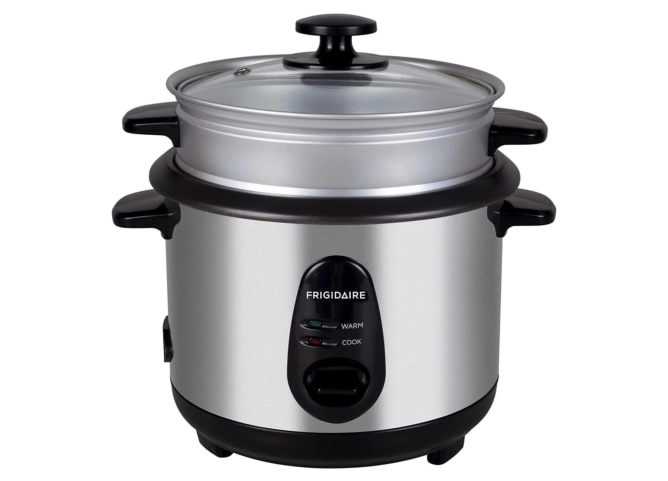 220 Volts Frigidaire 0.6L Stainless Steel Rice Cooker w/Separate Steamer Tray  FD9006