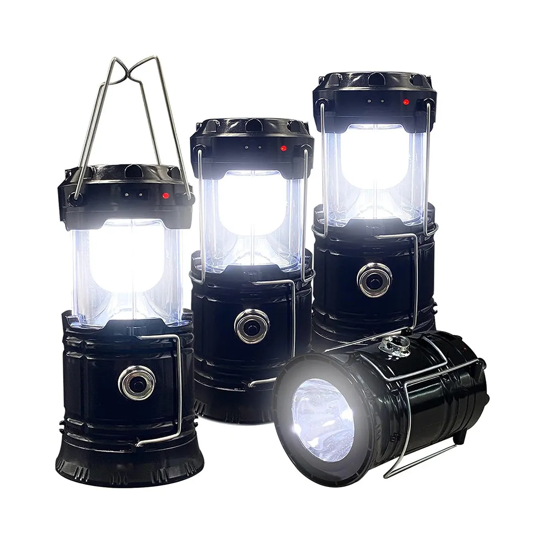 4Pack LED Camping Lantern Compact Waterproof Rechargeable  Portable