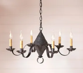 6-Arm Concord Chandelier in Kettle Black