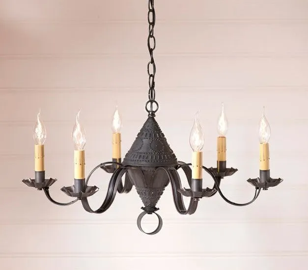 6-Arm Concord Chandelier in Kettle Black