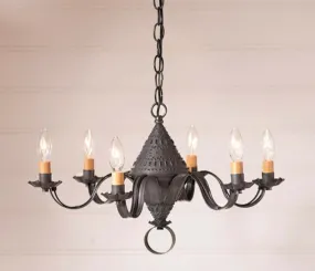 6-Arm Small Concord Chandelier in Kettle Black