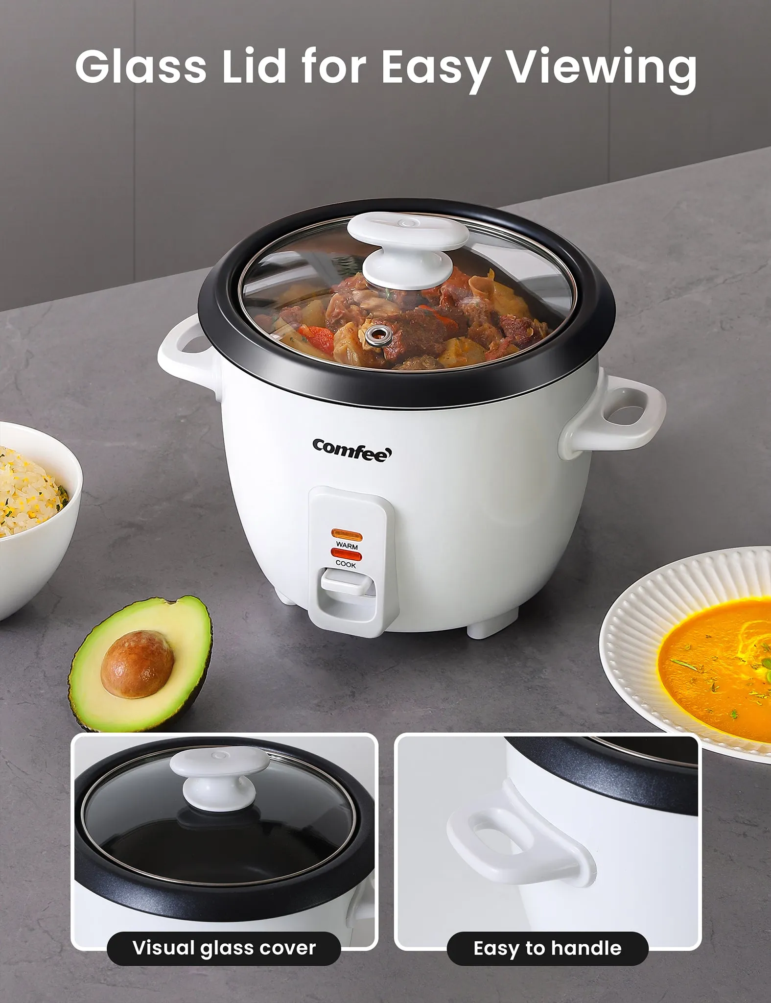 6 Cups Cooked Mini Rice Cooker