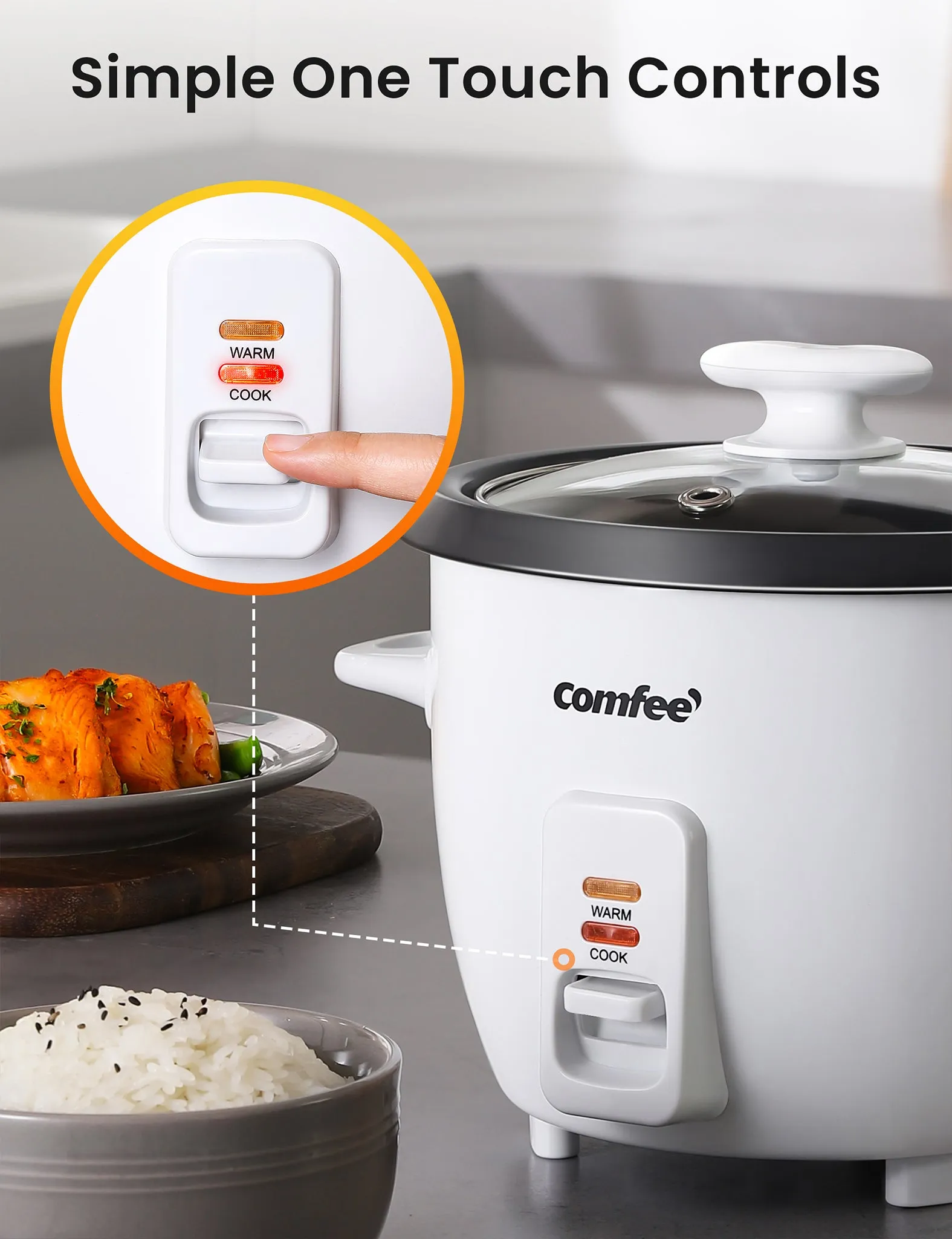 6 Cups Cooked Mini Rice Cooker