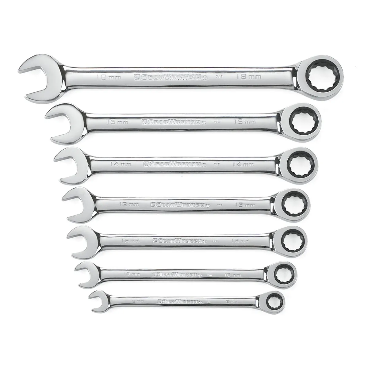 7 Piece Metric Combination GearWrench Set