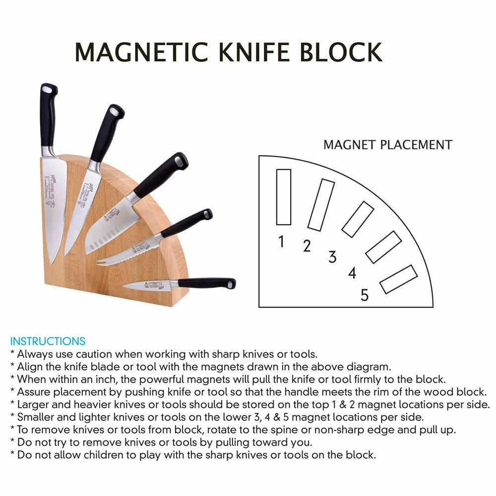 Acacia Manet Knife Block