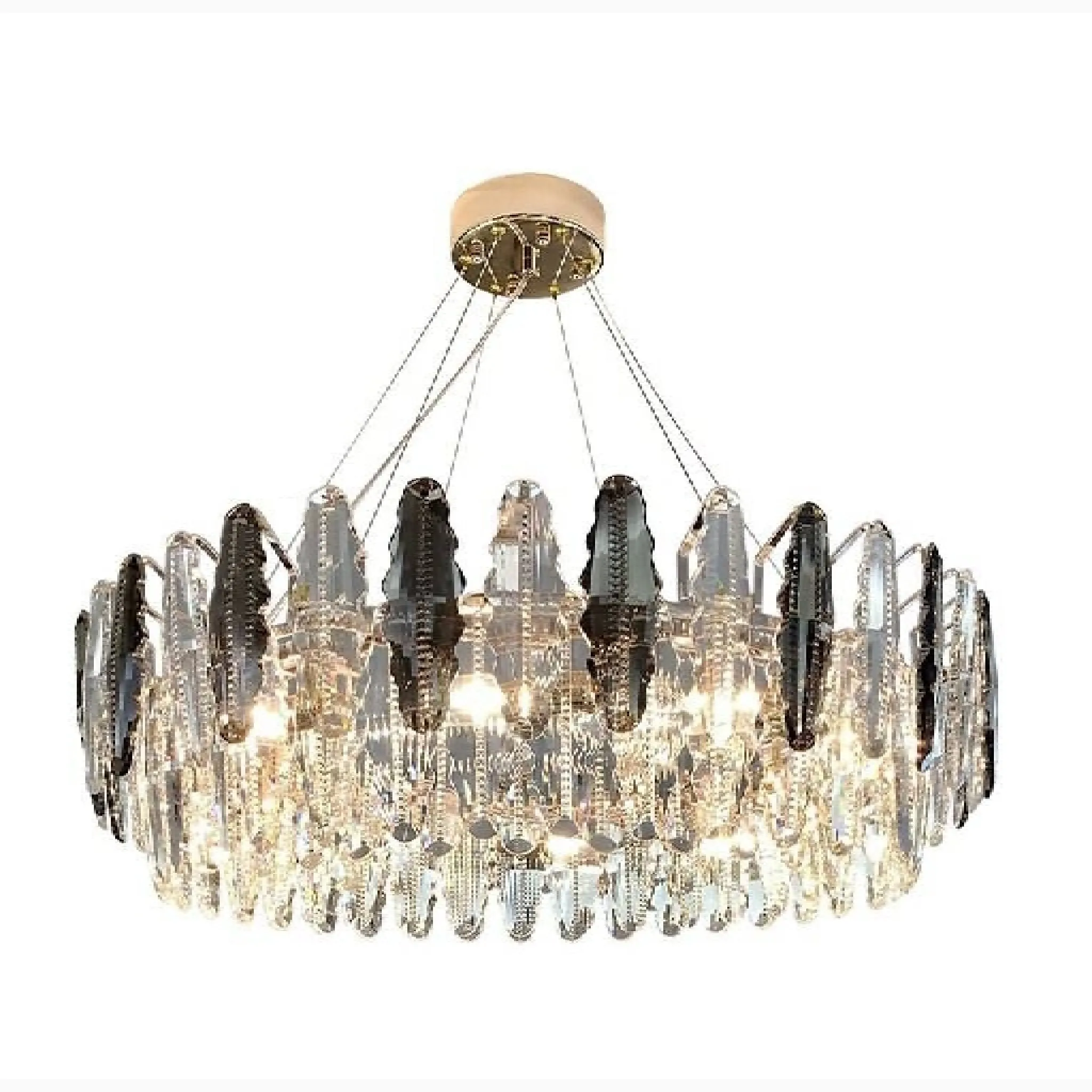 Almè | Elegant Luxury Gold Crystal Shine Chandelier