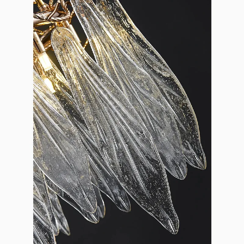 Alpette | Drum Gold Modern Crystal Glass Chandelier For Living room