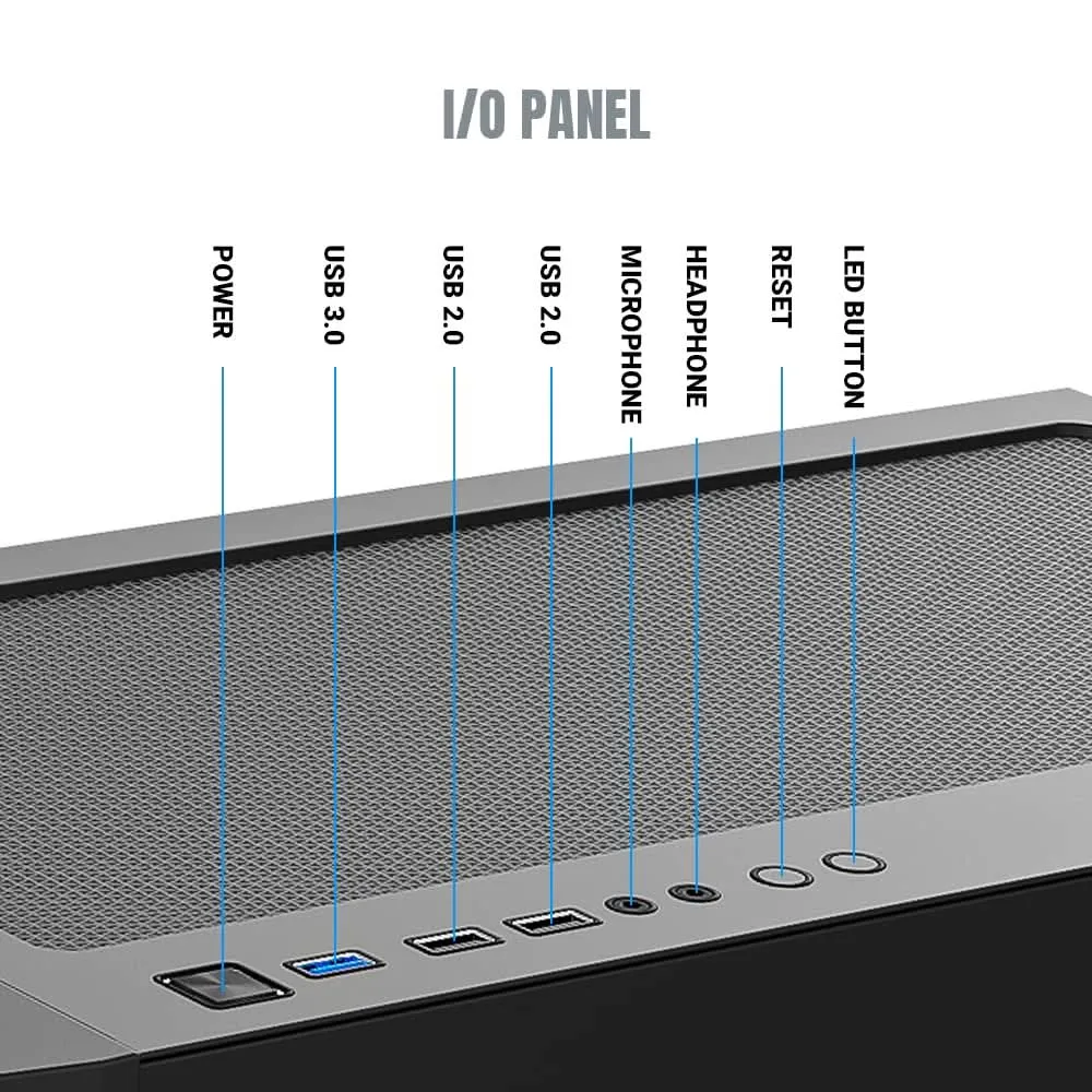 ANT ESPORTS ICE 5000 RGB MID-TOWER E-ATX CABINET BLACK