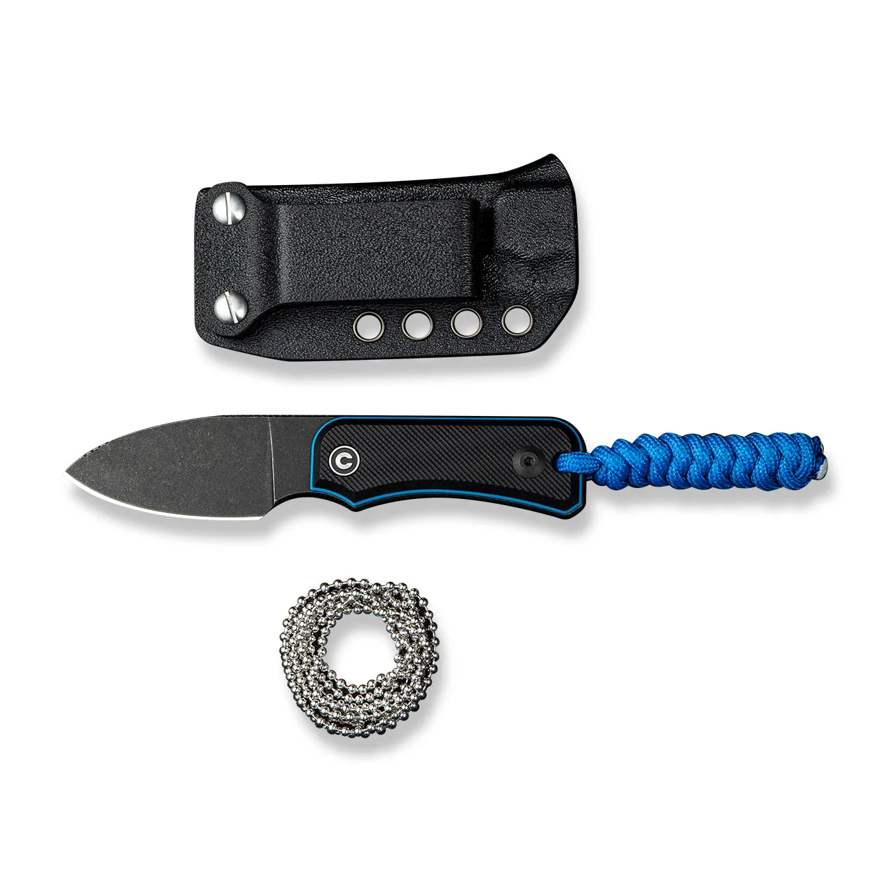 Baby Banter Fixed Blade Knife - Black/Blue G10 - Nitro-V