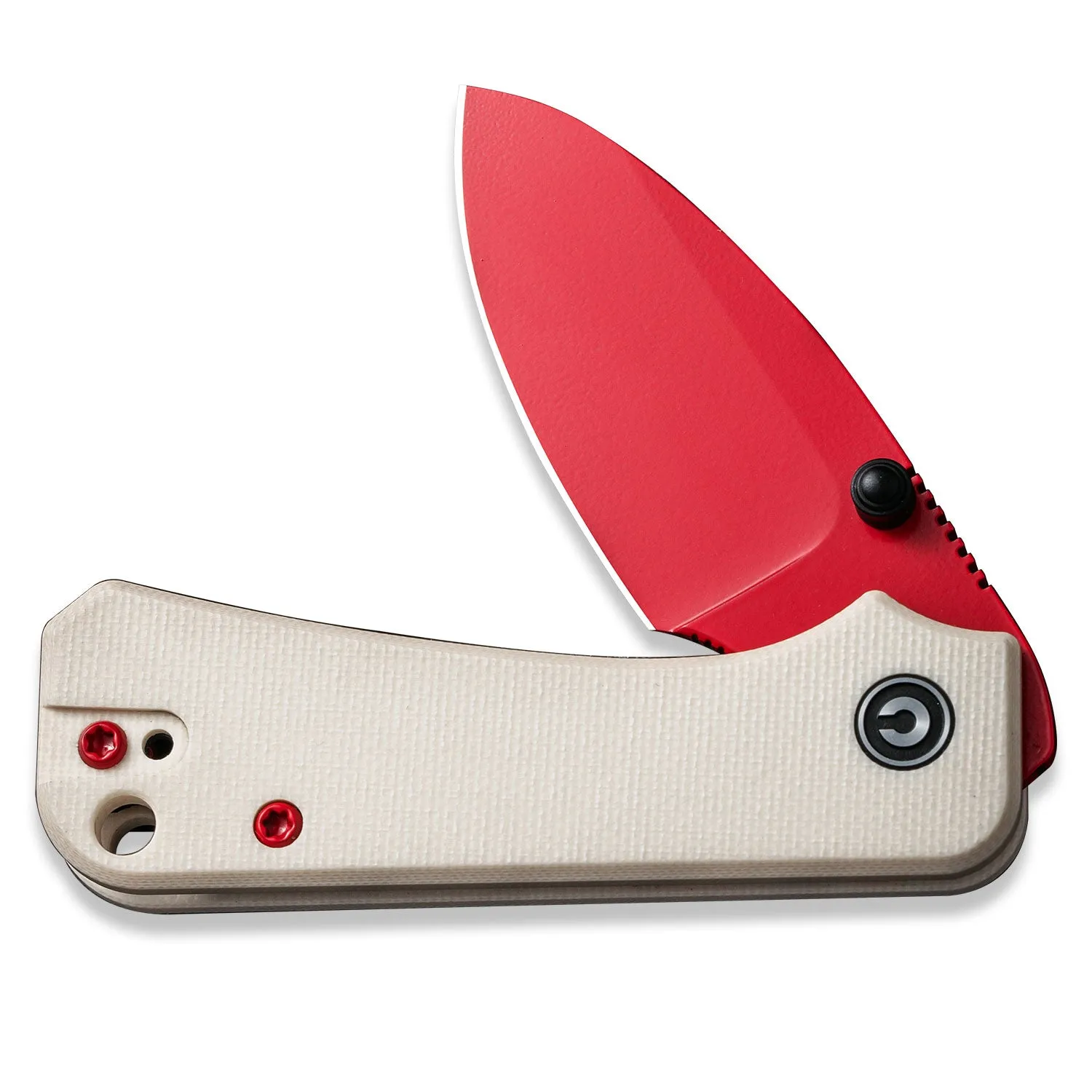 Baby Banter Pocket Knife - Ivory G10 - Red Nitro V