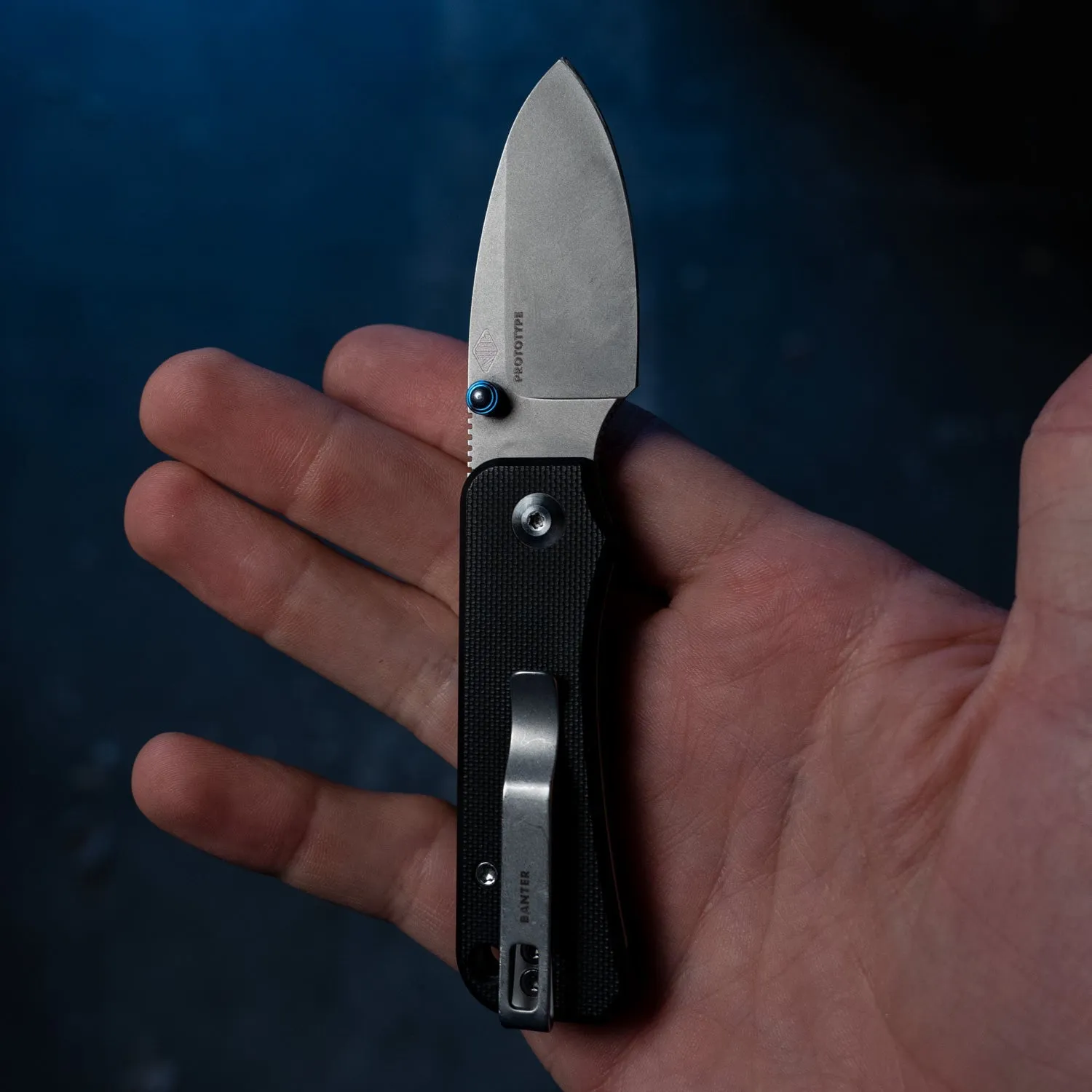 Baby Banter Pocket Knife - Natural G10 - Black Stonewash Nitro V