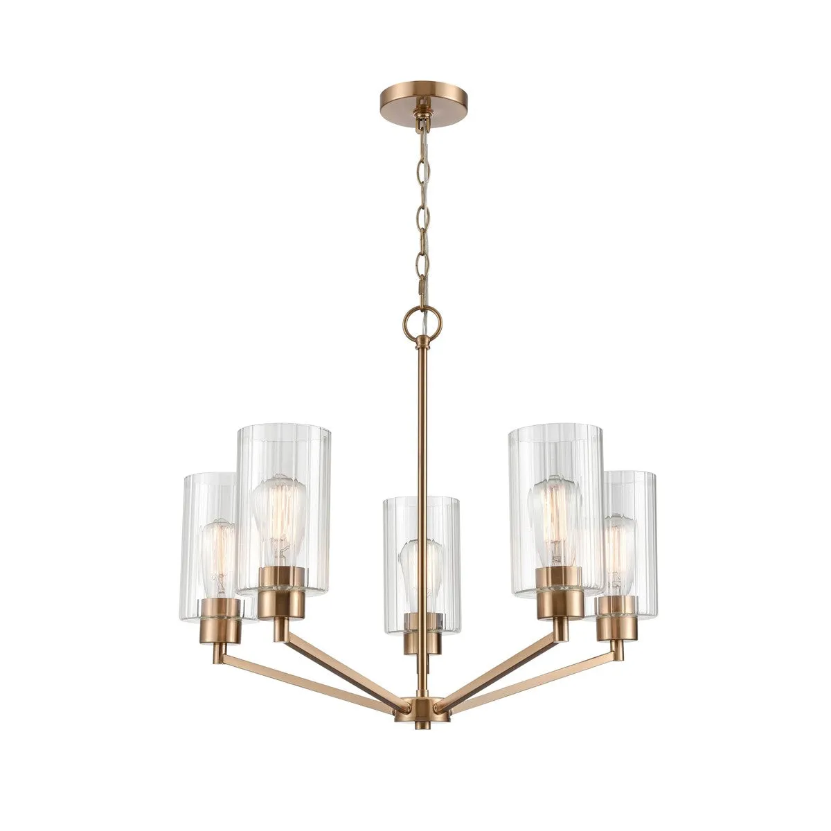 Beverlly 26 in. 5 Lights Chandelier Modern Gold Finish