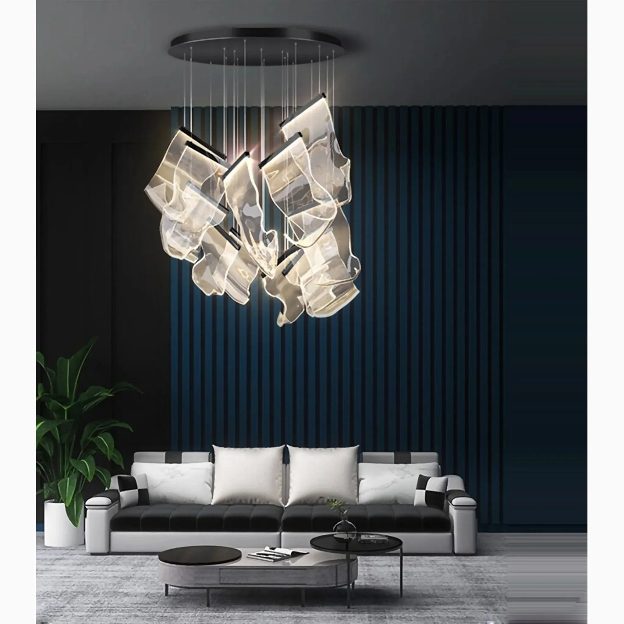 Black Luxury modern led light chandelier - 18 Lights