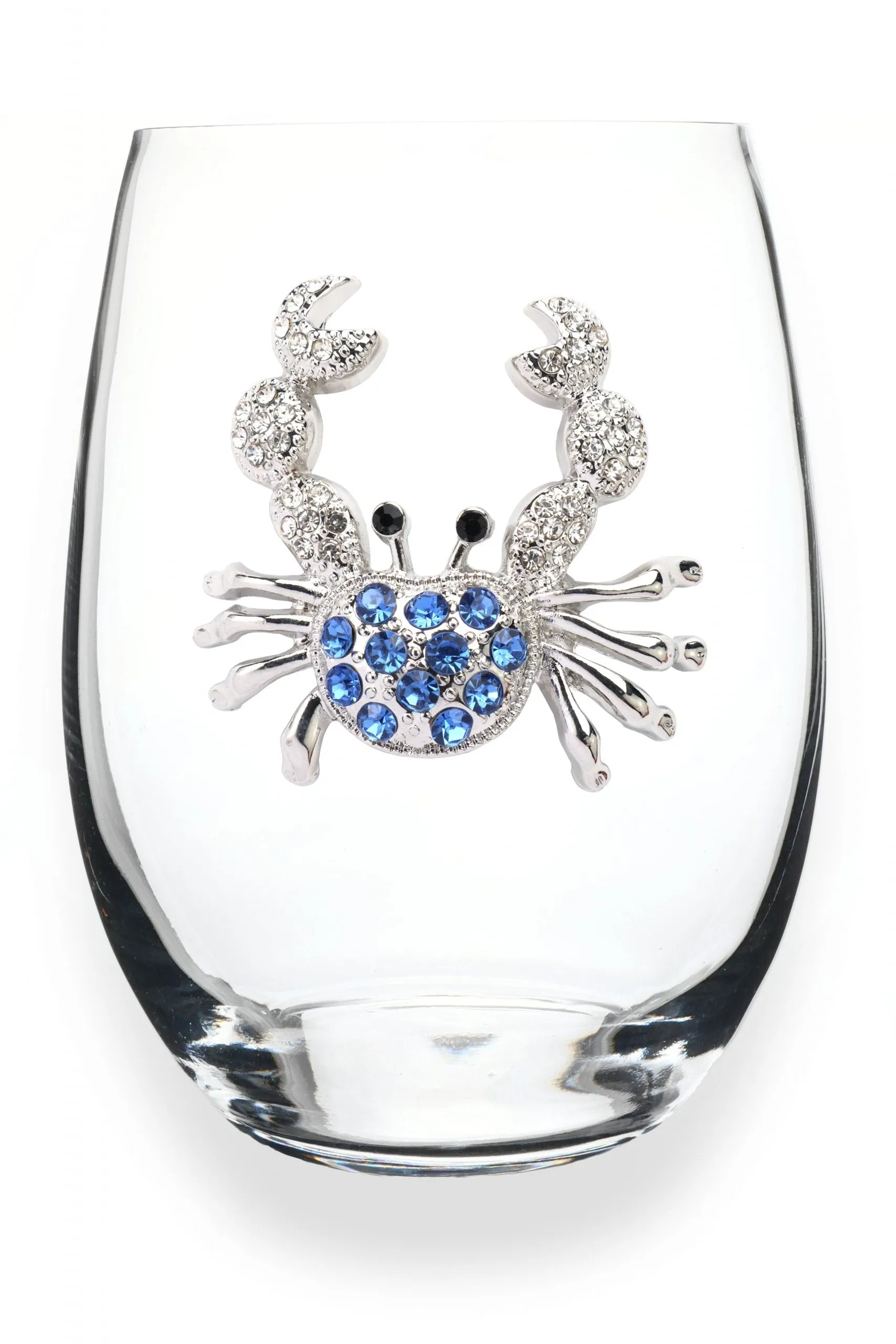 BLUE CRAB JEWELED STEMLESS