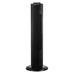 Brentwood Kool Zone F-30TB 3-Speed 30” Oscillating Tower Fan, Black