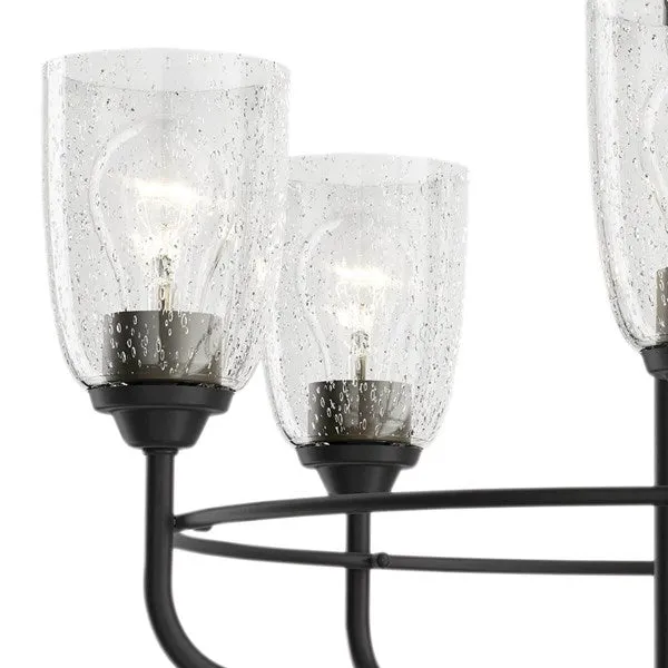 Carlo 23" 5 Light Chandelier Black #82351