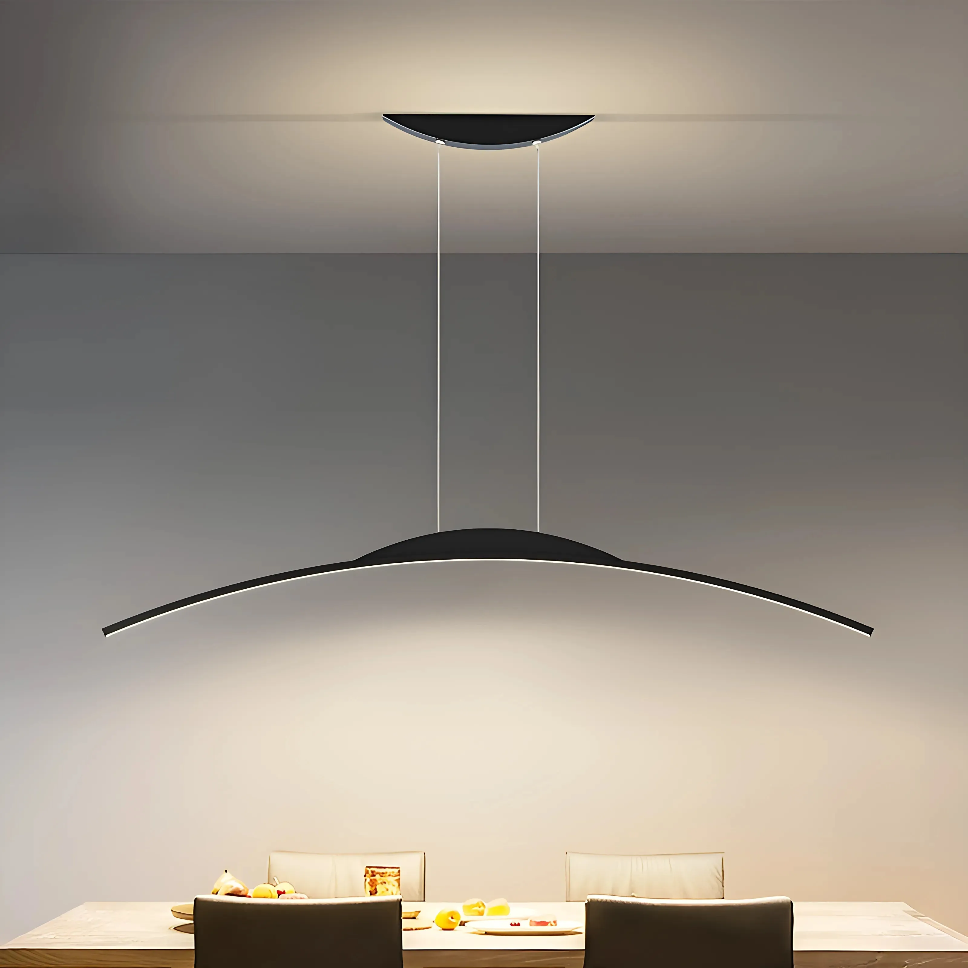 Chur | Black Chandelier in Minimalistic Style