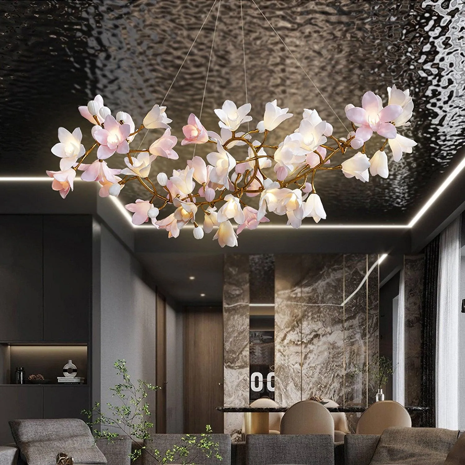 Circular Blossom Chandelier