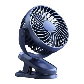 Clip On Desk Rechargeable Fan-Blue