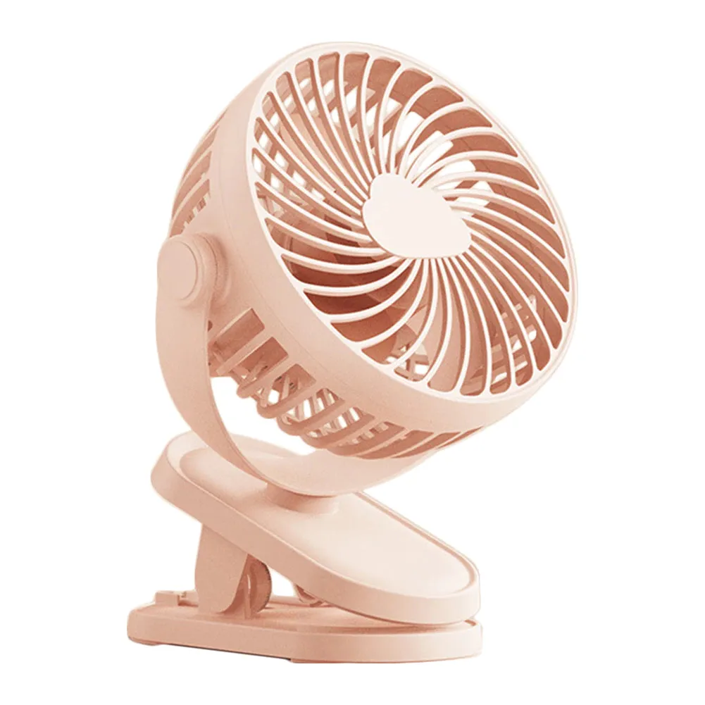 Clip On Desk Rechargeable Fan-Pink