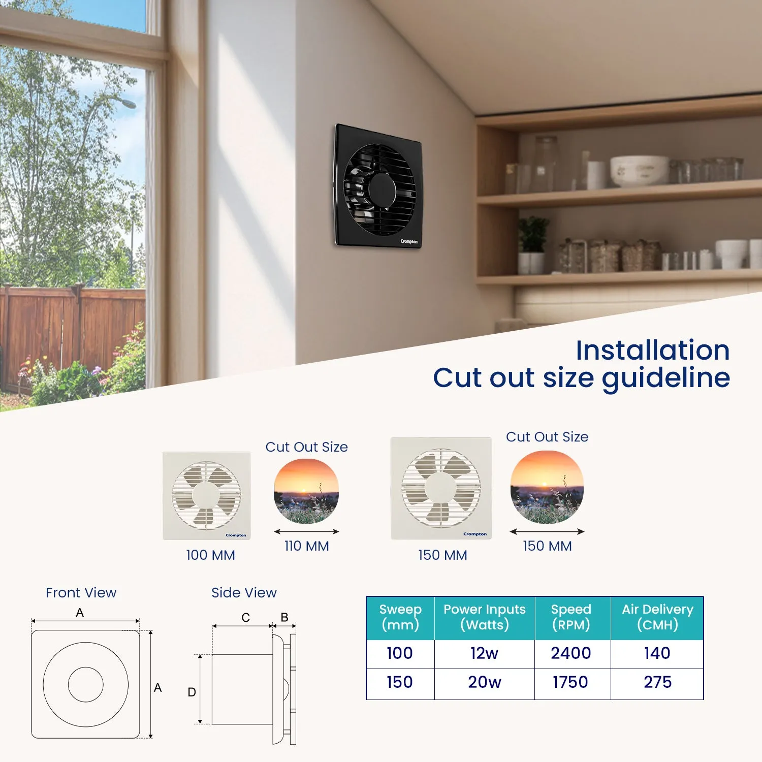 Crompton Axial Air Exhaust Fan