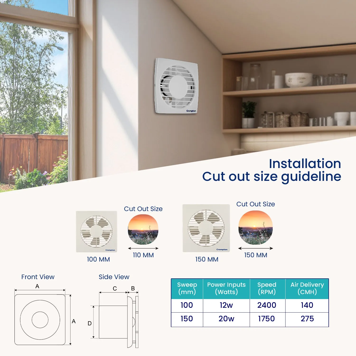 Crompton Axial Air Exhaust Fan