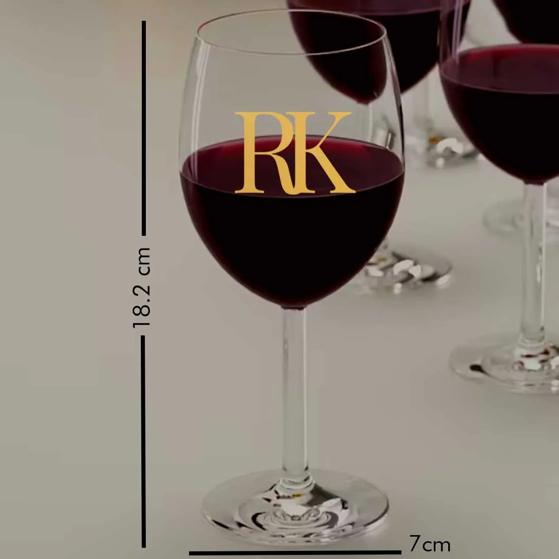 Custom Wine Glasses for Birthdays Anniversary Gift - Initials