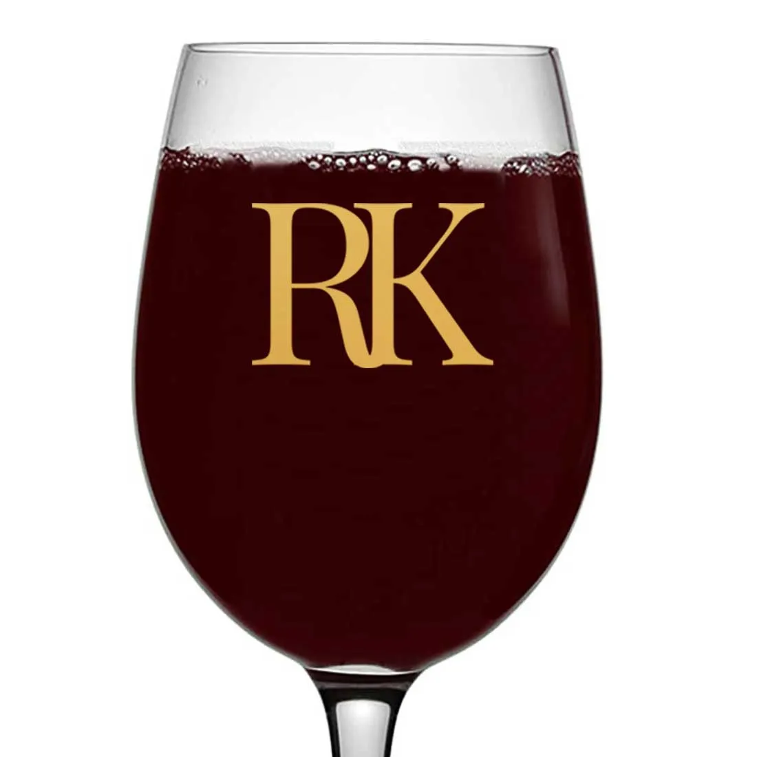 Custom Wine Glasses for Birthdays Anniversary Gift - Initials