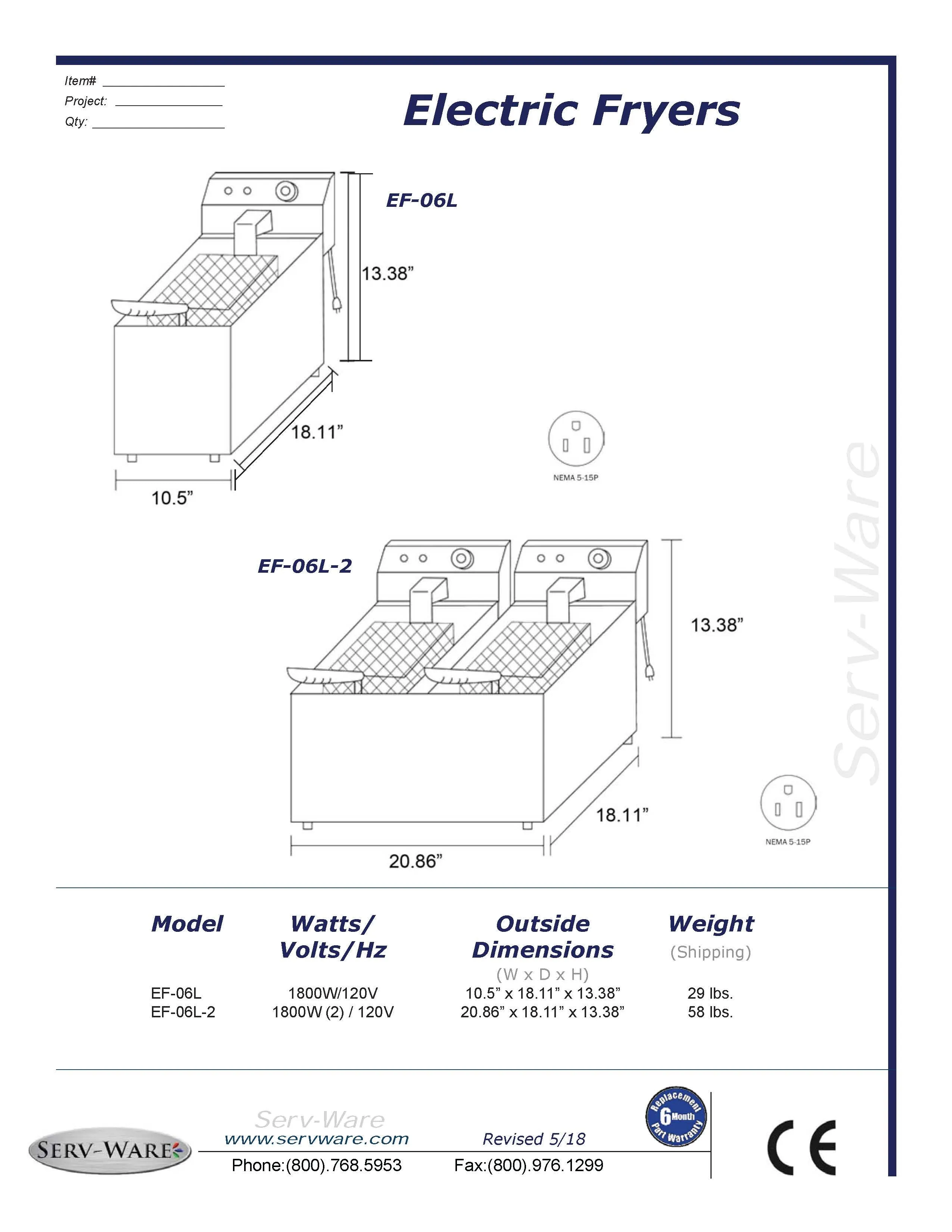 Electric Fryer, EF-06L-2