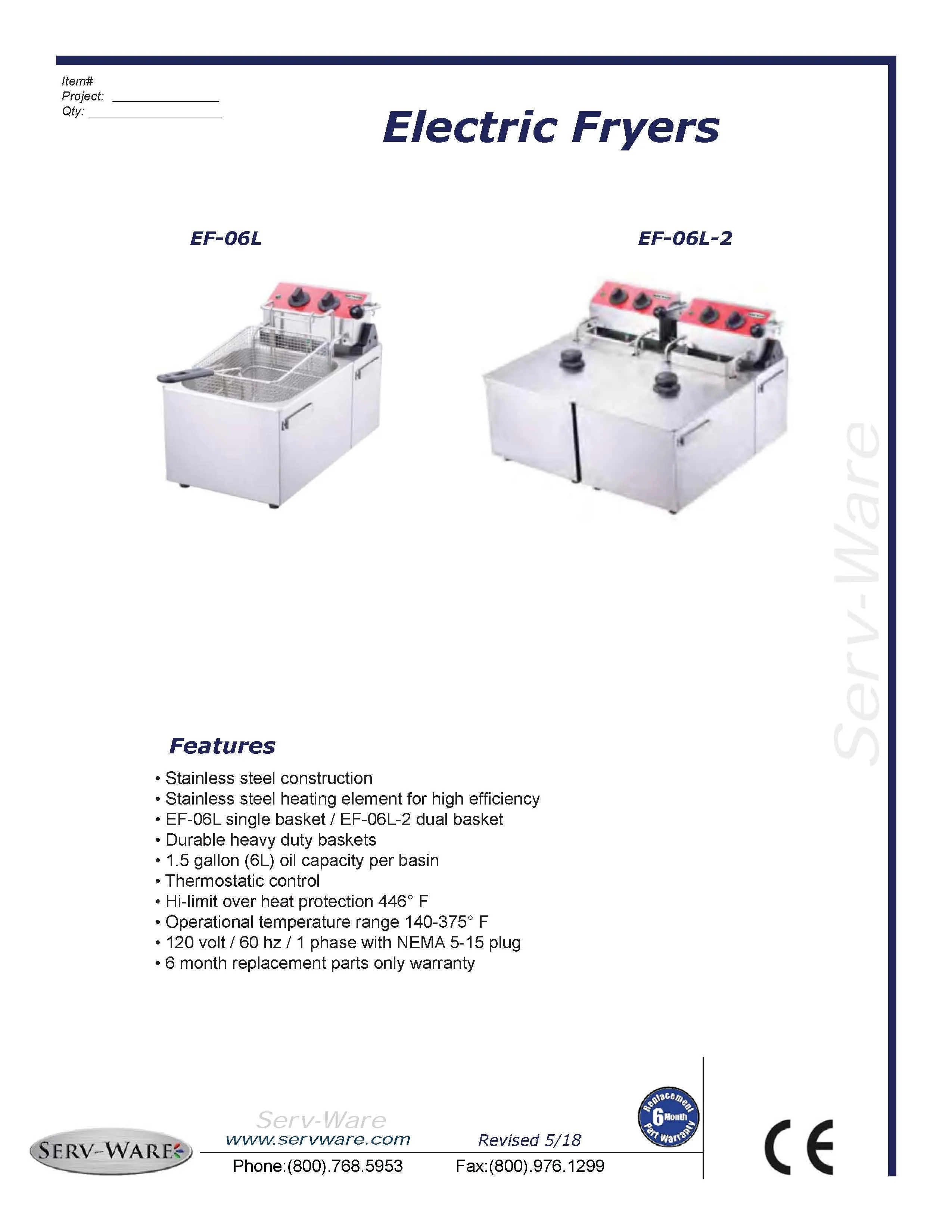 Electric Fryer, EF-06L-2