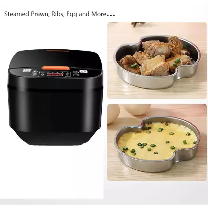 Electric Rice Cooker With Steamer | Non-Stick Large Capacity 5L Multi-Function Rice Cooker.