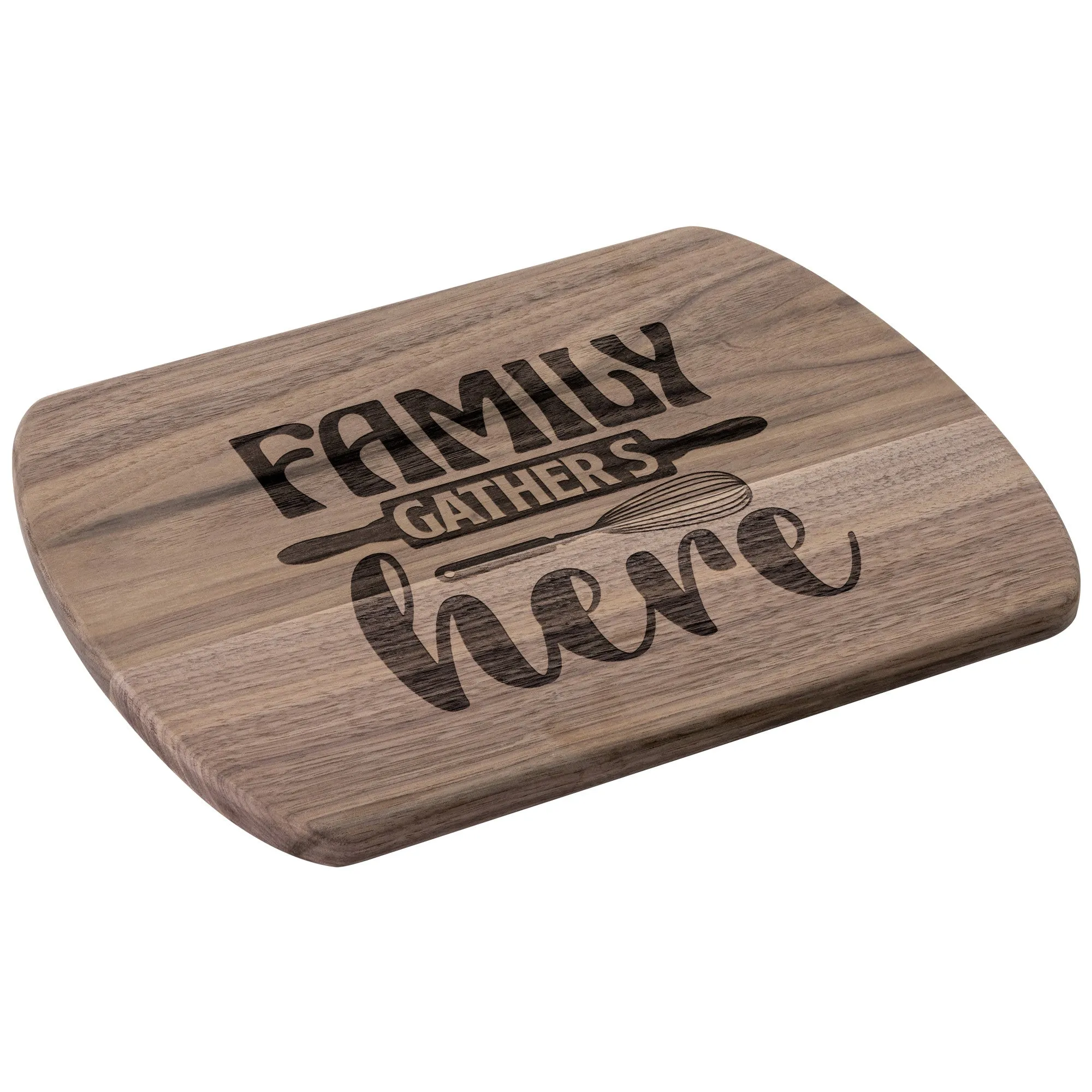 Family Gathers Here Cutting Board