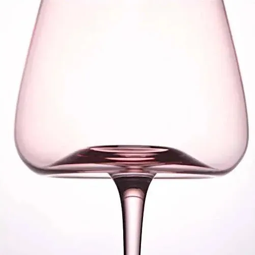 Flamingo Pink Glass Flute & Goblet