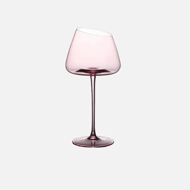 Flamingo Pink Glass Flute & Goblet