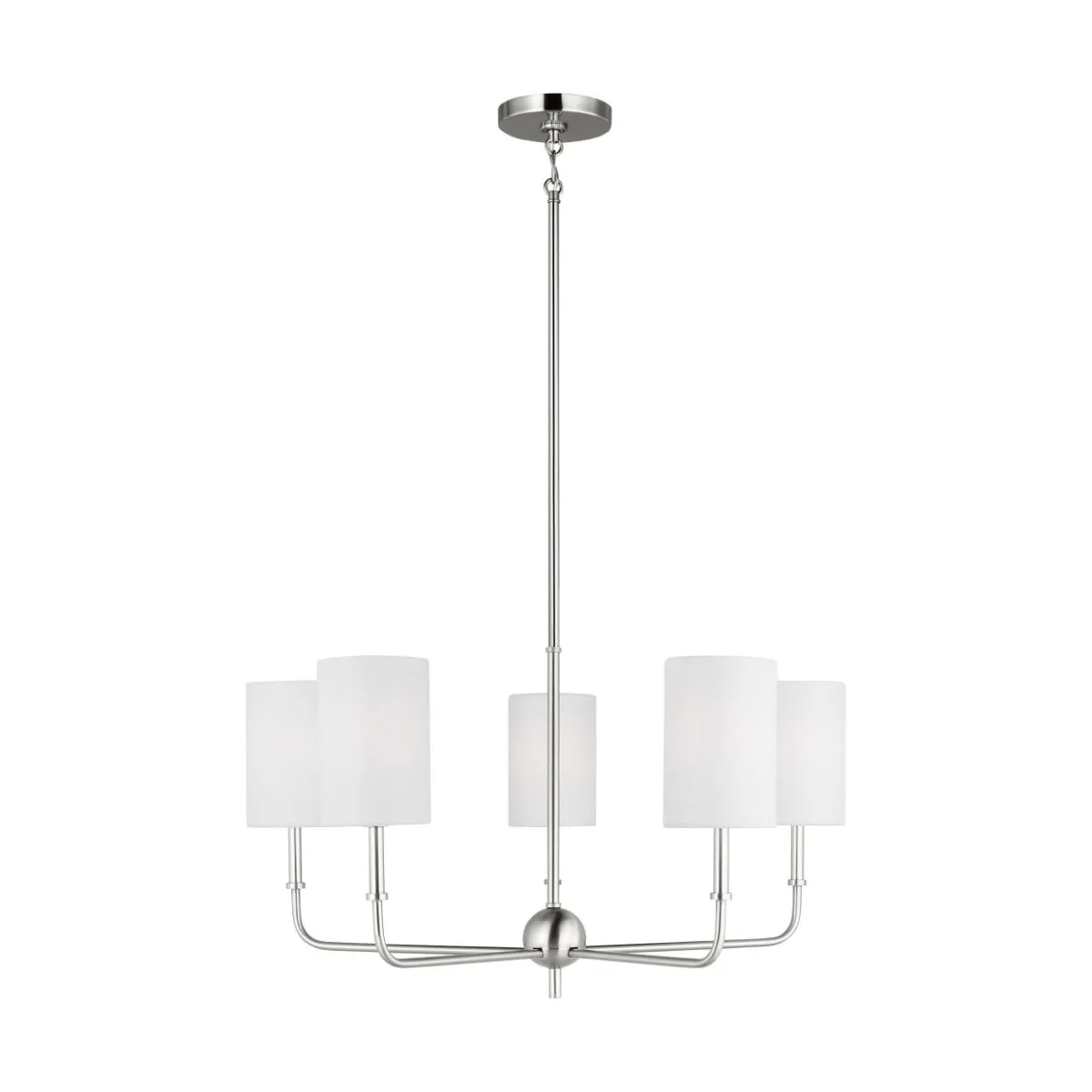 Foxdale 5 Lights Chandelier Brushed Nickel finish