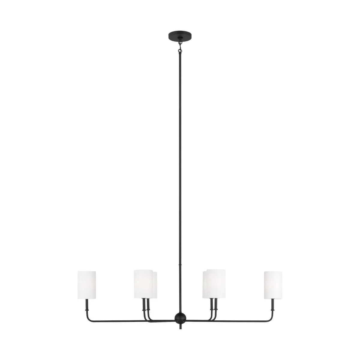 Foxdale 6 Lights LED Chandelier Black finish