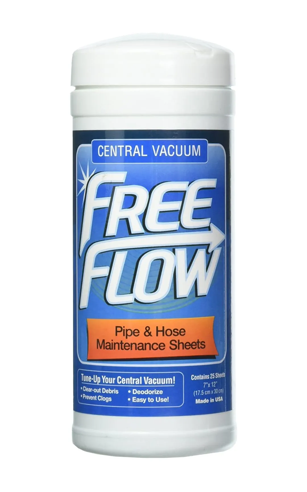 Free Flow Maintenance Cloths for Central Vacuums - 25 Pack