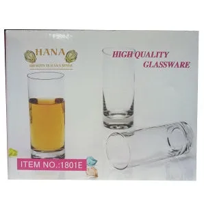 Hana Drinking Glass 1801E x3