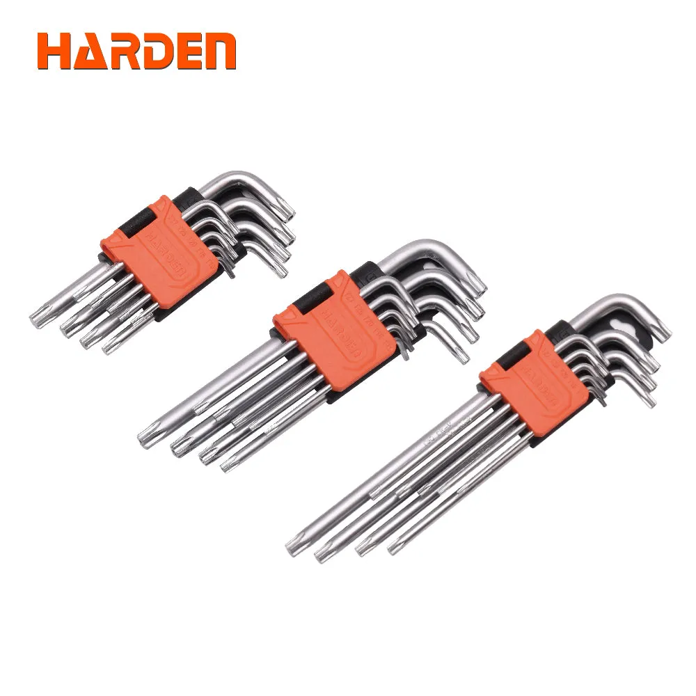 Harden 9Pcs Long Torx Key Wrench Size T10 - T50