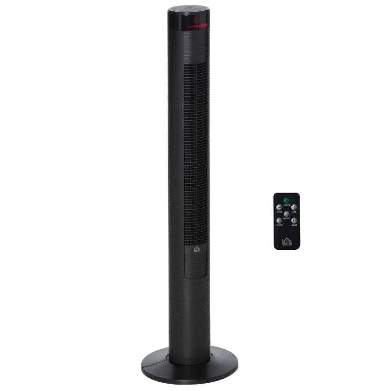 HOMCOM Tower Fan 46" Oscillating with Remote Control 117cm - Black