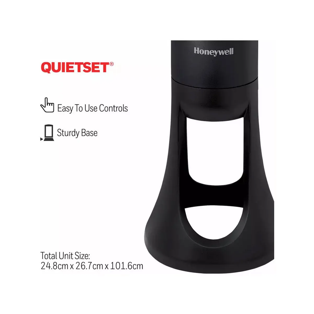 Honeywell Tower Fan HYF260BE Quiet Set Oscillating Black With Remote Control A 