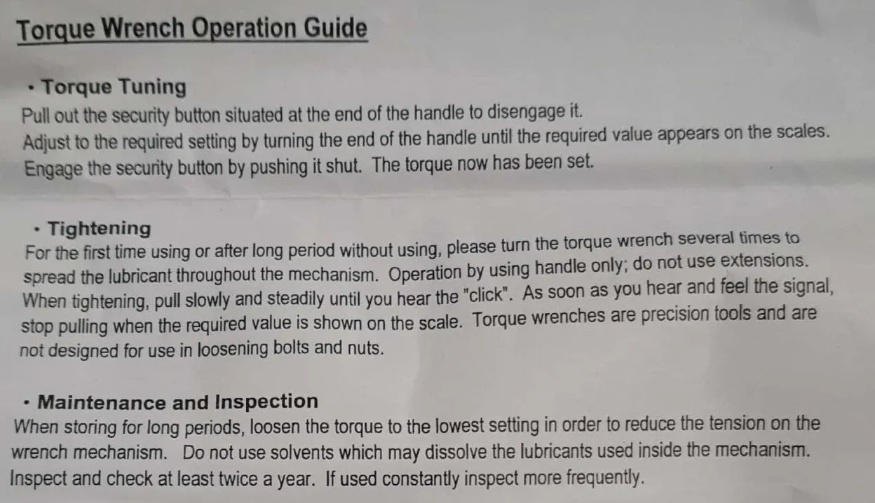 Honiton Torque Wrench 1" Square Drive 200-1,000Nm