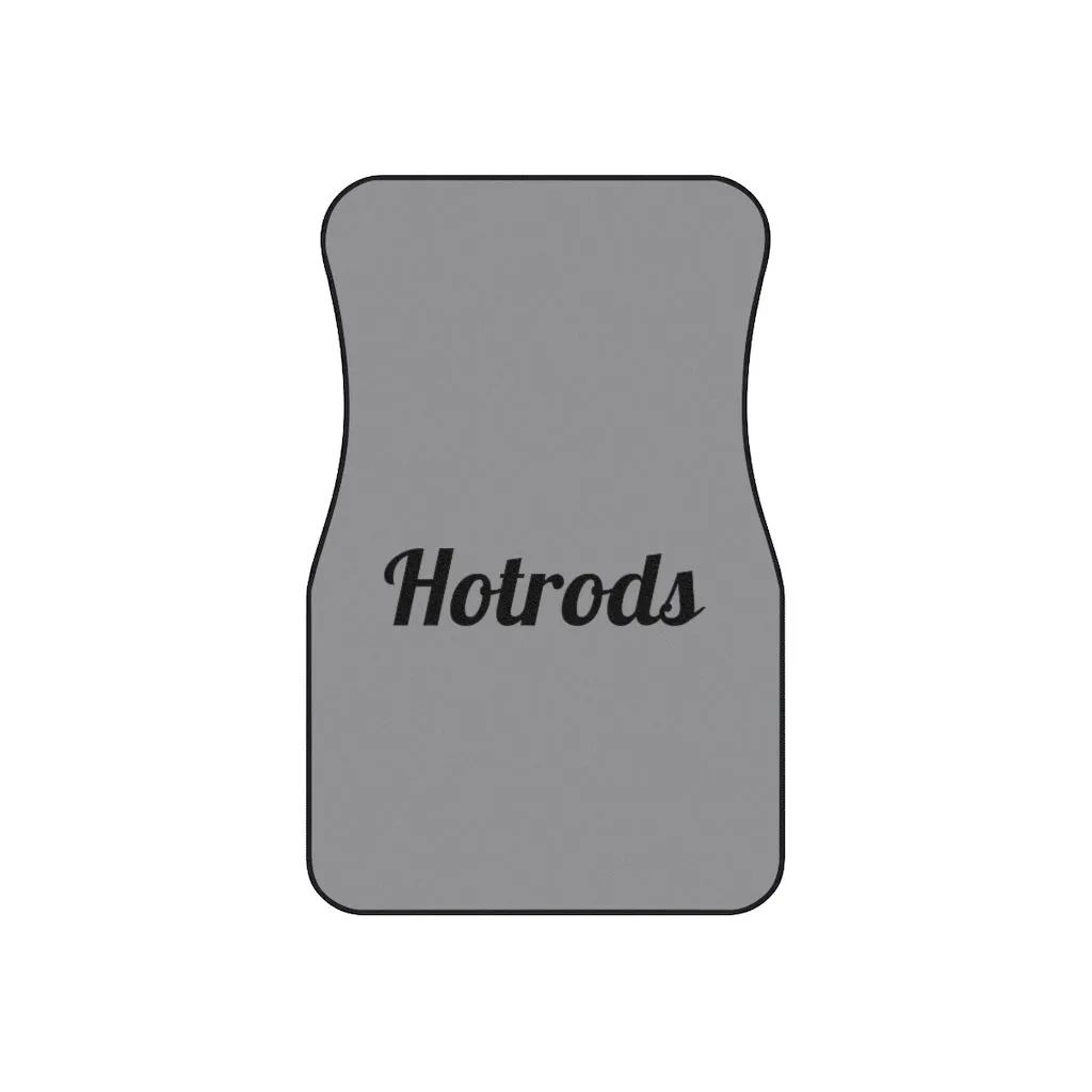 Hotrods Car Mats (Set of 4) - Grey w/Black print